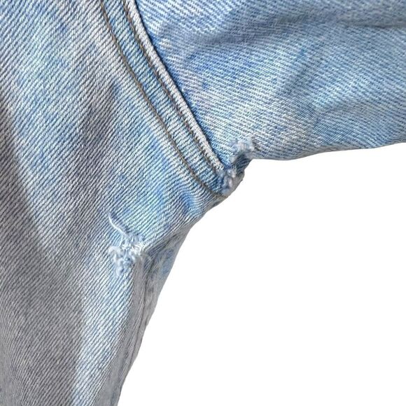 Vintage 90’s Gap Denim USA Flag Graphic Jean Trucker Jacket - Picture 9 of 15